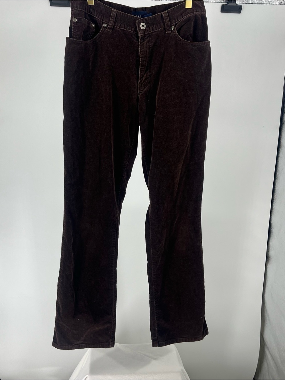 GAP Dark Brown Velvet-textured Pants
